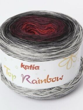 Two Cakes Katia Top Rainbow Gray & Red Ombré